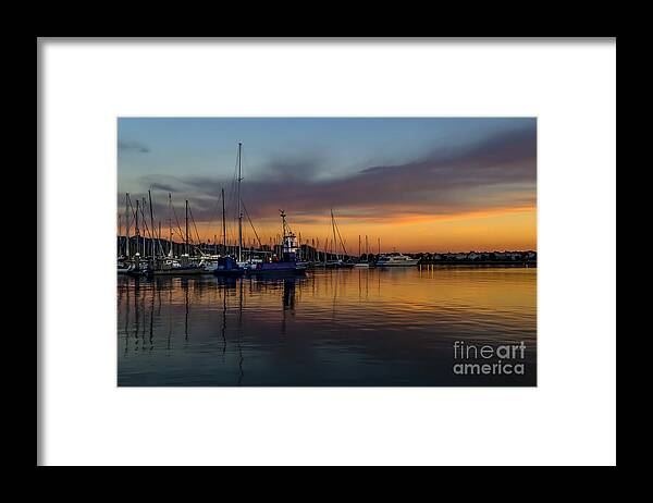 Sunset Framed Print featuring the photograph Harbor Light by Paul Gillham