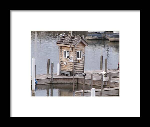 Harbor Shack Framed Print featuring the photograph Harbor Shack by Michael TMAD Finney