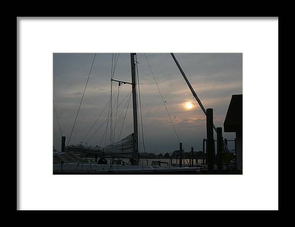 Harbor Framed Print featuring the photograph Harbor Sunset by Brad Nellis