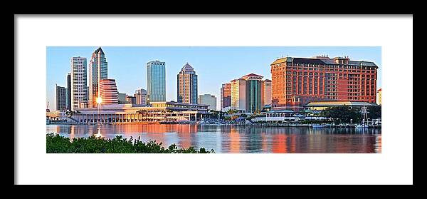 Tampa Framed Print featuring the photograph Harbor Sunset Island by Frozen in Time Fine Art Photography