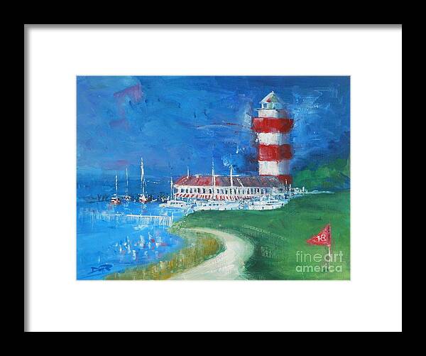 Harbour Town Framed Print featuring the painting Harbour Town 18 by Dan Campbell