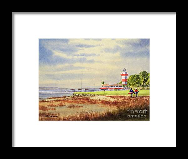 Harbor Town Golf Course Framed Print featuring the painting Harbor Town Golf Course 18th Hole by Bill Holkham