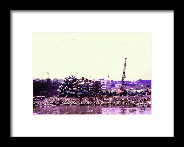 Harlem River Framed Print featuring the photograph Harlem River Junkyard by Cole Thompson