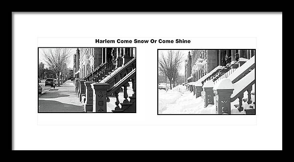 Harlem Summer Winter Framed Print featuring the photograph Harlem Summer Winter by William Kimble