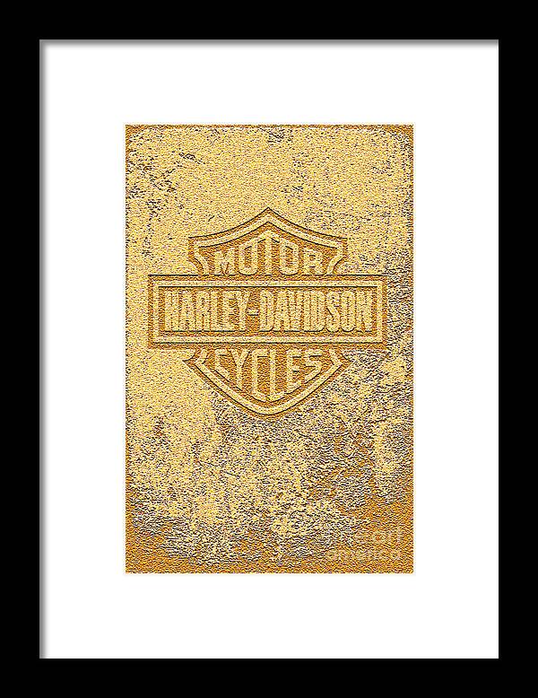 Harley Framed Print featuring the digital art Harley-Davidson by Binka Kirova