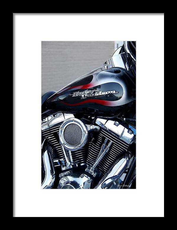 Harley Davidson Framed Print featuring the photograph Harley Davidson by Yumi Johnson