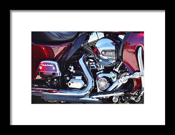 Photo Framed Print featuring the photograph Harley by Kathryn Cornett