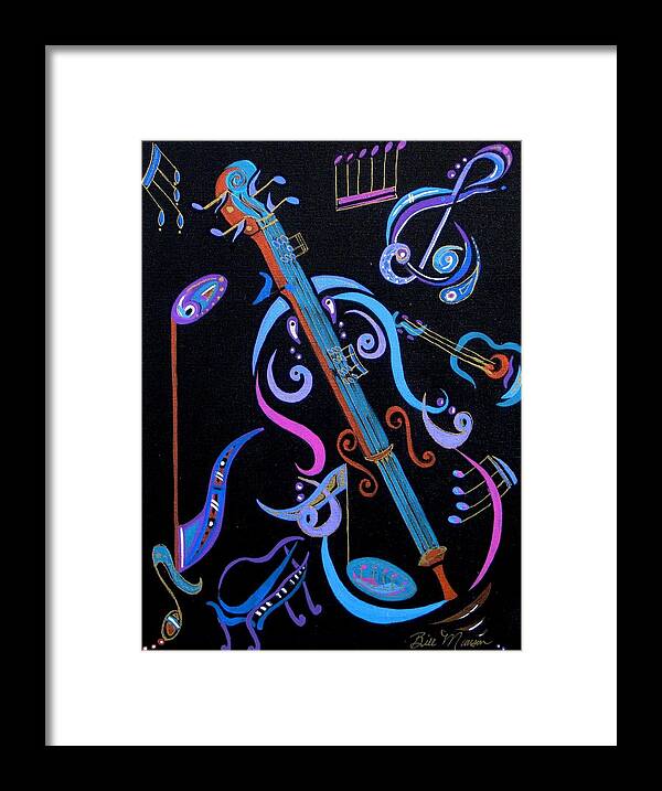 Original Art Framed Print featuring the painting Harmony in Strings by Bill Manson