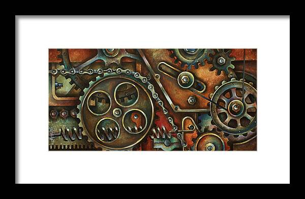 Mechanical Painting Framed Print featuring the painting Harmony by Michael Lang