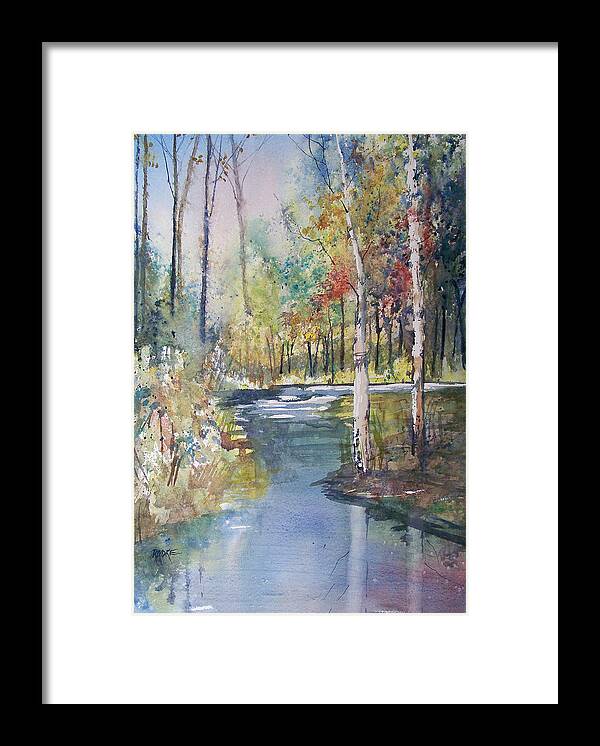 Ryan Radke Framed Print featuring the painting Hartman Creek Birches by Ryan Radke