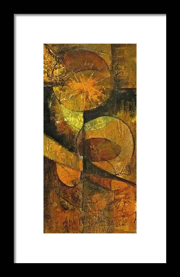 Abstract Framed Print featuring the painting Harvest by Barbara O'Toole