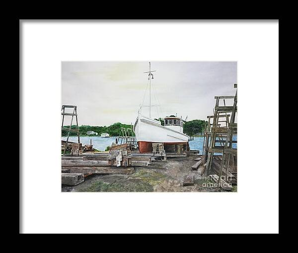 Buy Boat Framed Print featuring the painting Harvey A. Drewer by Stan Tenney