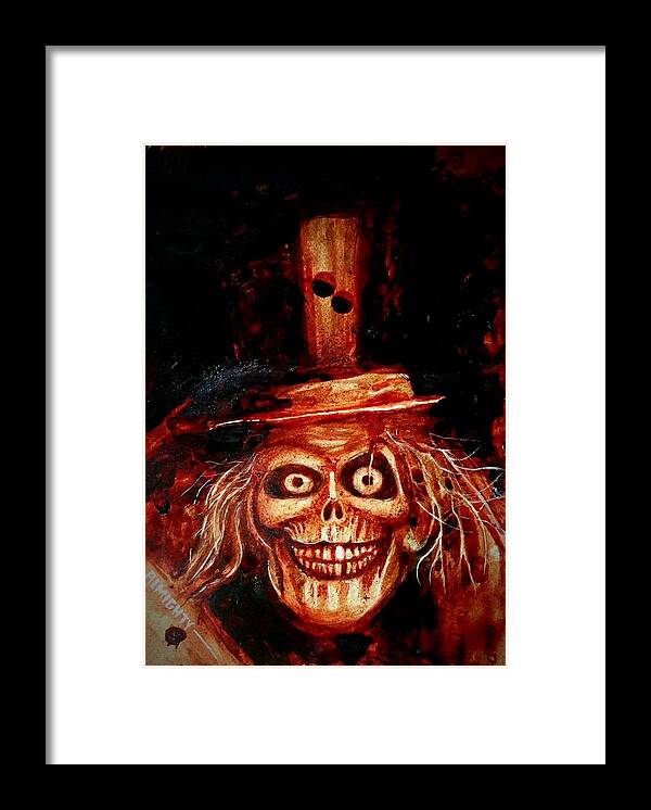 Disney Framed Print featuring the painting Hatbox Ghost by Ryan Almighty