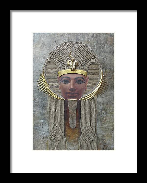 Hatshepsut Framed Print featuring the painting Hatshepsut. Female Pharaoh of Egypt by Valentina Kondrashova