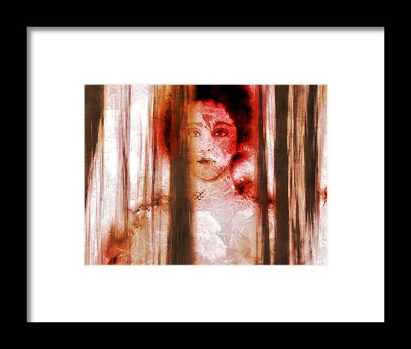 Feminine Intuitive Art Framed Print featuring the digital art Hattie's Window by Patricia Motley