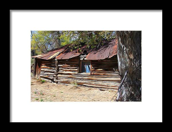 Homestead Framed Print featuring the painting Haunted Canyon Homestead by Hans Brakob