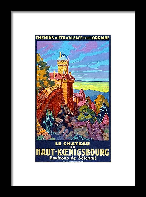 Haut Koenigsburg Framed Print featuring the painting Haut Koenigsburg castle, Alsace, France by Long Shot