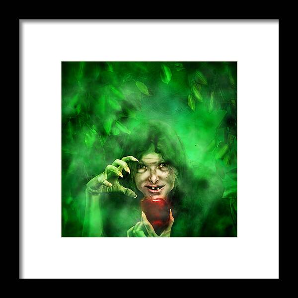 Fantasy Framed Print featuring the digital art Have a Bite Dearie by Laurie Hasan