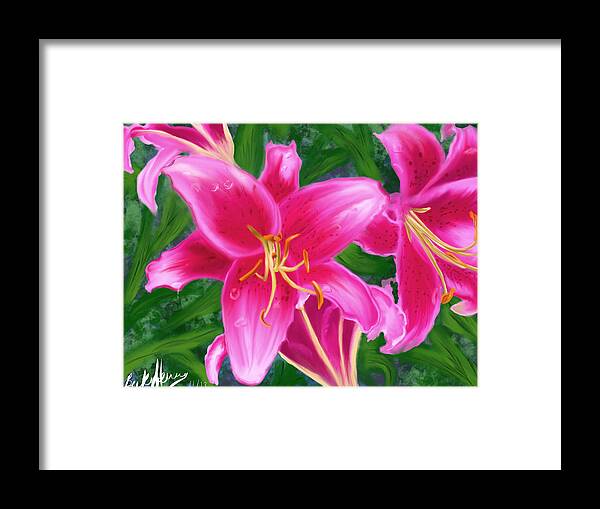 Hibiscus Framed Print featuring the painting Hawaiian Flowers by Becky Herrera
