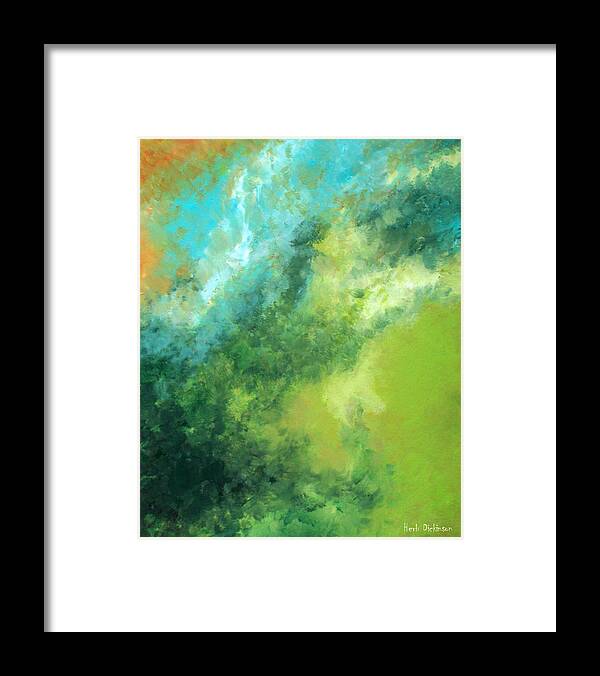 Abstract Framed Print featuring the painting Hawaiian Morning by Herb Dickinson