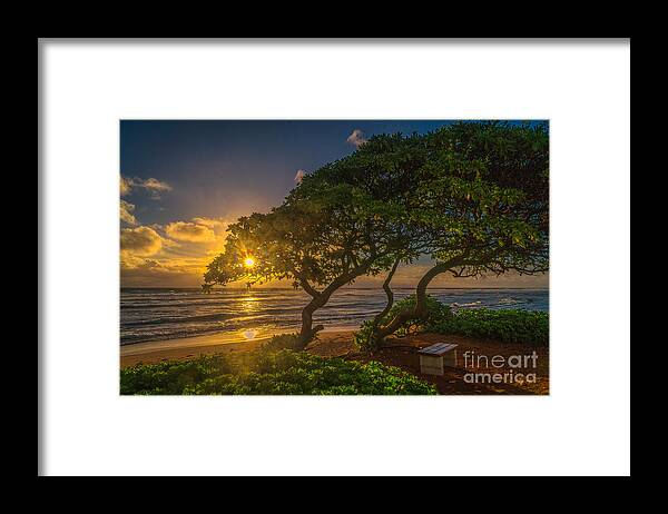Hawaii Framed Print featuring the photograph Hawaiian sunrise by Izet Kapetanovic