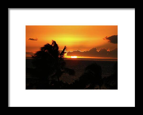 Sunset Framed Print featuring the photograph Hawaiian Sunset by Anthony Jones