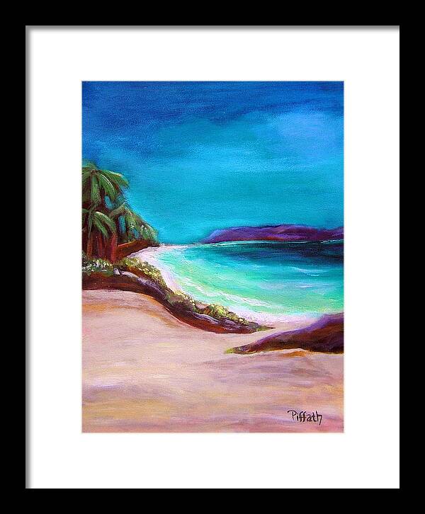 Beach Framed Print featuring the painting Hawaiin blue by Patricia Piffath