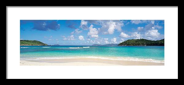 Photography Framed Print featuring the photograph Hawksnest Bay Virgin Islands National by Panoramic Images