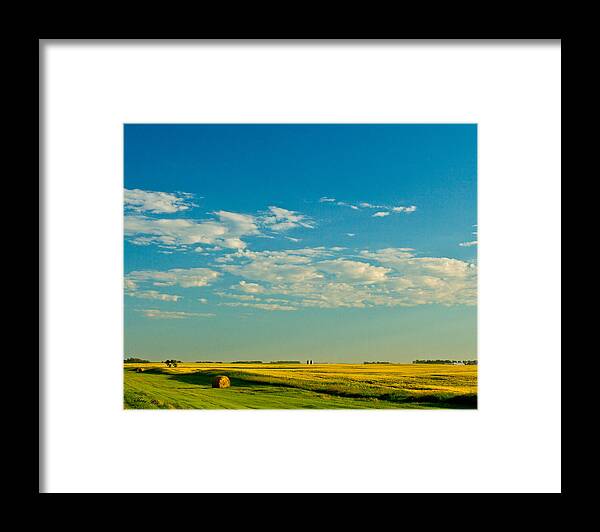 Farm Framed Print featuring the photograph Hay out there by Jana Rosenkranz