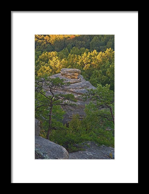 Red River Gorge Framed Print featuring the photograph Hay stack rock. by Ulrich Burkhalter