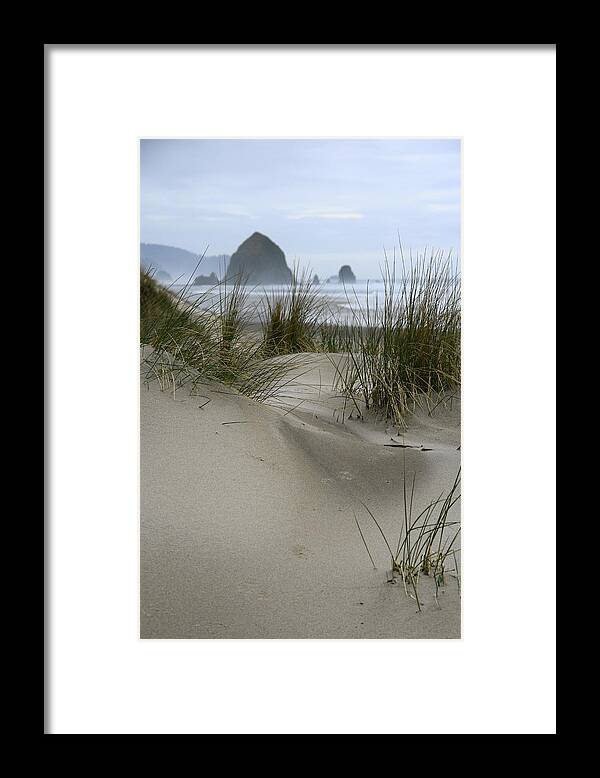 Seascape Framed Print featuring the photograph Haystack Rock from Chapman Point by Steven A Bash