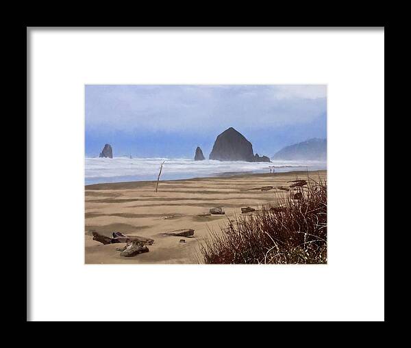 Haystack Rock Framed Print featuring the photograph Haystack Rock by Thom Zehrfeld