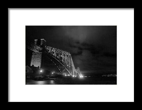 North Queensferry Framed Print featuring the photograph Hazy lights in the night by Elena Perelman