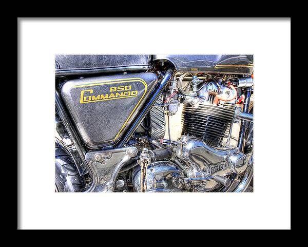 Hdr Framed Print featuring the photograph HDR Norton 850 by Joe Myeress
