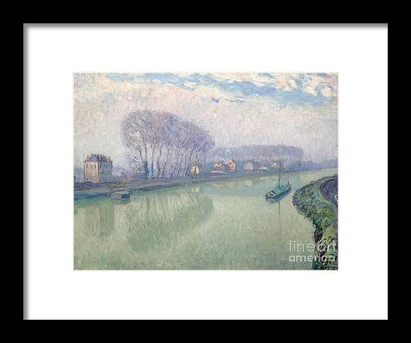 Henri Lebasque Framed Print featuring the painting he Marne at Pomponne by MotionAge Designs