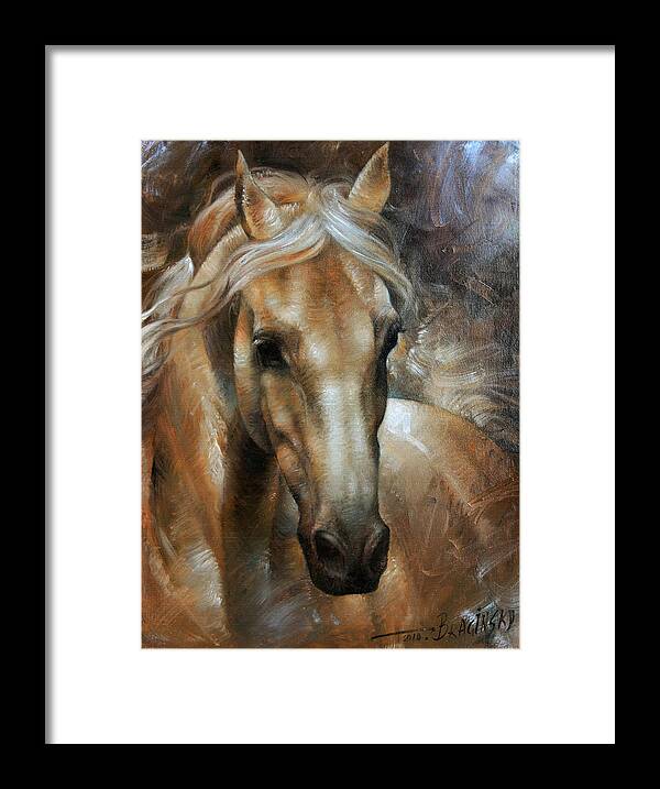Horse Framed Print featuring the painting Head Horse 2 by Arthur Braginsky