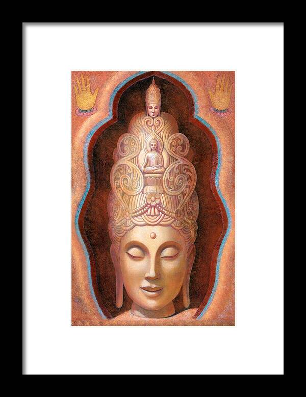 Kuan Yin Framed Print featuring the painting Healing Tara by Sue Halstenberg