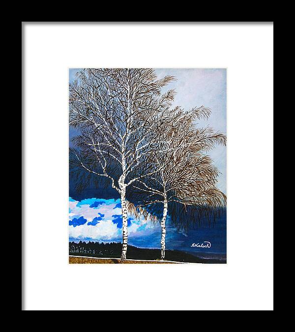 Landscape Framed Print featuring the painting Healthy Trees by Rita Lulay Malsch