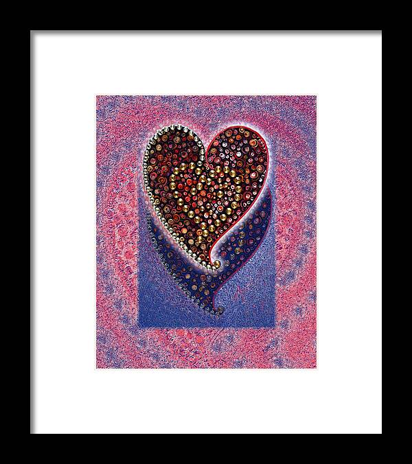Heart Framed Print featuring the painting Heart by Harsh Malik