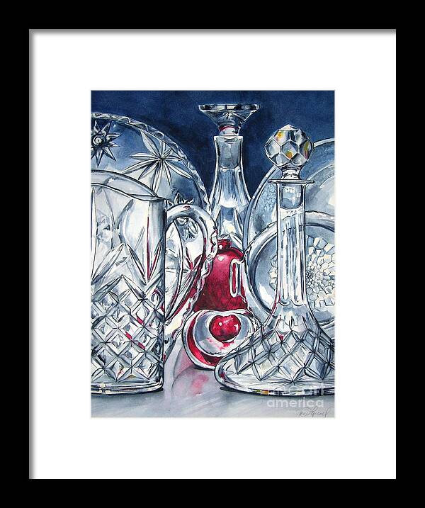 Heart Framed Print featuring the painting Heart of Glass by Jane Loveall