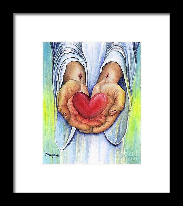 Jesus Framed Print featuring the painting Heart's Desire by Nancy Cupp