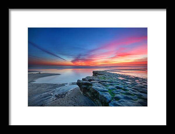 Sunset Framed Print featuring the photograph Heaven and Earth by Larry Marshall