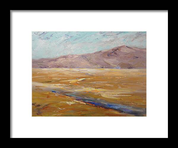 Landscape Framed Print featuring the painting Heavenly Diablo by Shannon Grissom