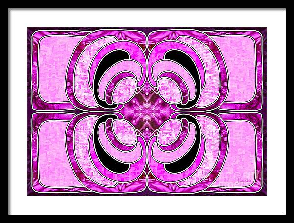 5x7 Framed Print featuring the digital art Heavenly Dreams Abstract Macro Transformations by Omashte by Omaste Witkowski