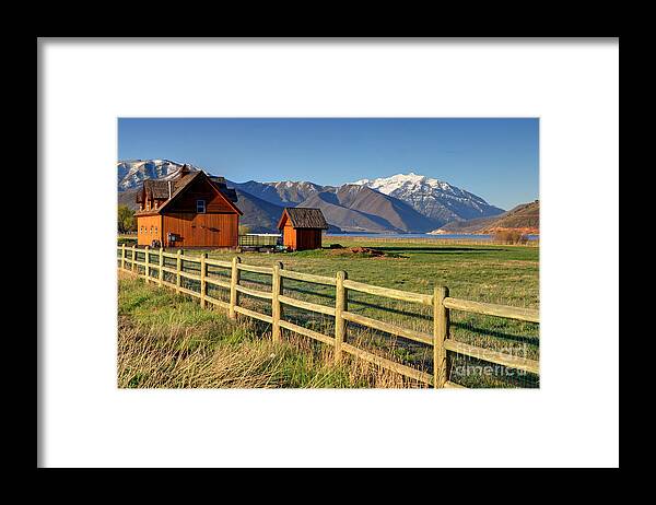 Heber Framed Print featuring the photograph Heber Valley Ranch House - Wasatch Mountains by Gary Whitton