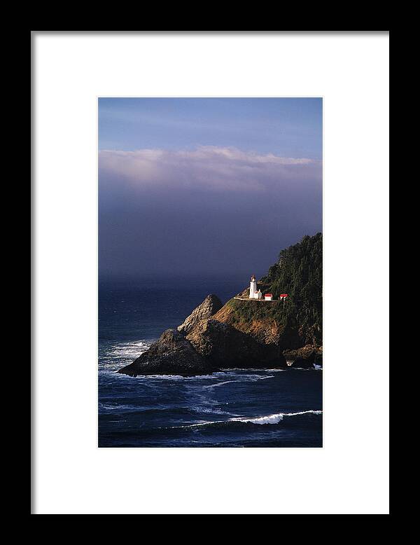 Afternoon Framed Print featuring the photograph Heceta Head Lighthouse by Greg Vaughn - Printscapes