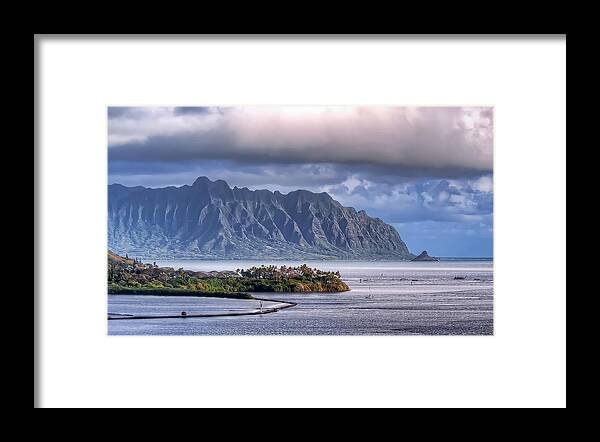 Hawaii Framed Print featuring the photograph He'eia Park and Fish pond by Dan McManus