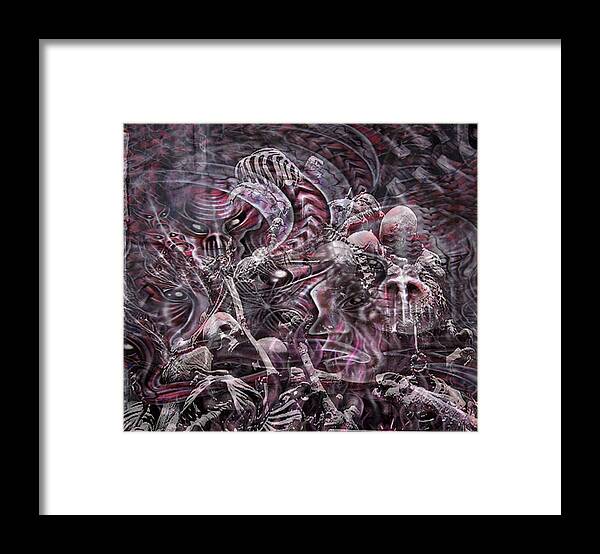 Hell Framed Print featuring the mixed media Hell Burial by Leigh Odom