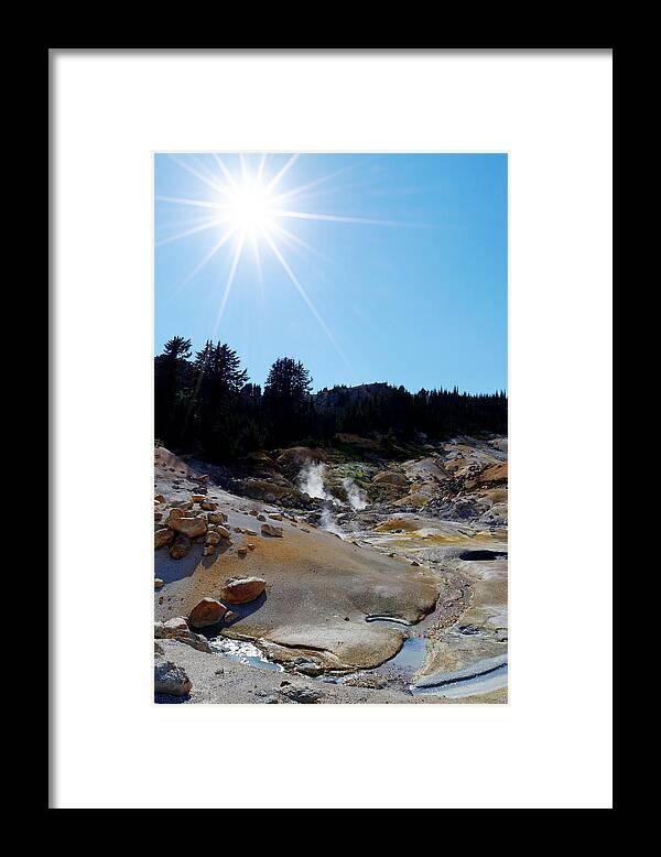 Hell On Earth Framed Print featuring the photograph Hell On Earth -- Steam Vents at Bumpass Hell in Lassen Volcanic National Park, California by Darin Volpe