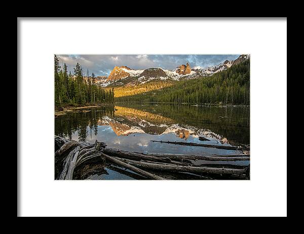 Sawtooth Framed Print featuring the photograph Hell Roaring Lake Sunrise 2 by Aaron Spong
